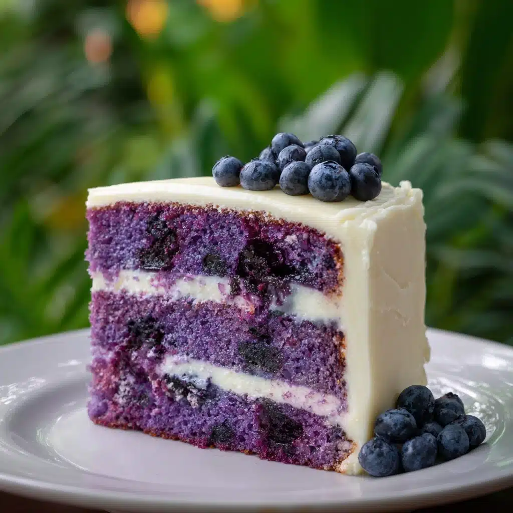 Blueberry Cake with Lemon Cream Cheese Frosting Recipe - Recipe Image