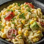 Mexican Street Corn Pasta Salad is a must-try dish! Recipe