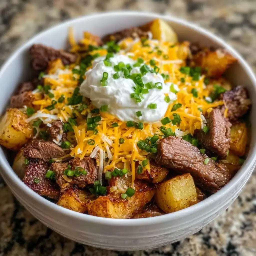 Crockpot Loaded Steak and Potato Bake Recipe - Recipe Image