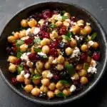 Feta & Cranberry Chickpeas with Lemon Vinaigrette Recipe