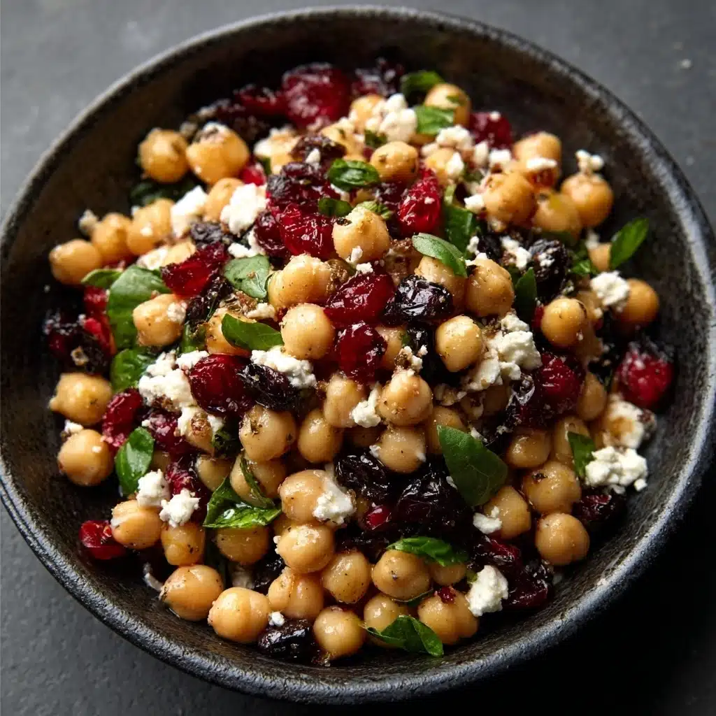 Feta & Cranberry Chickpeas with Lemon Vinaigrette Recipe - Recipe Image