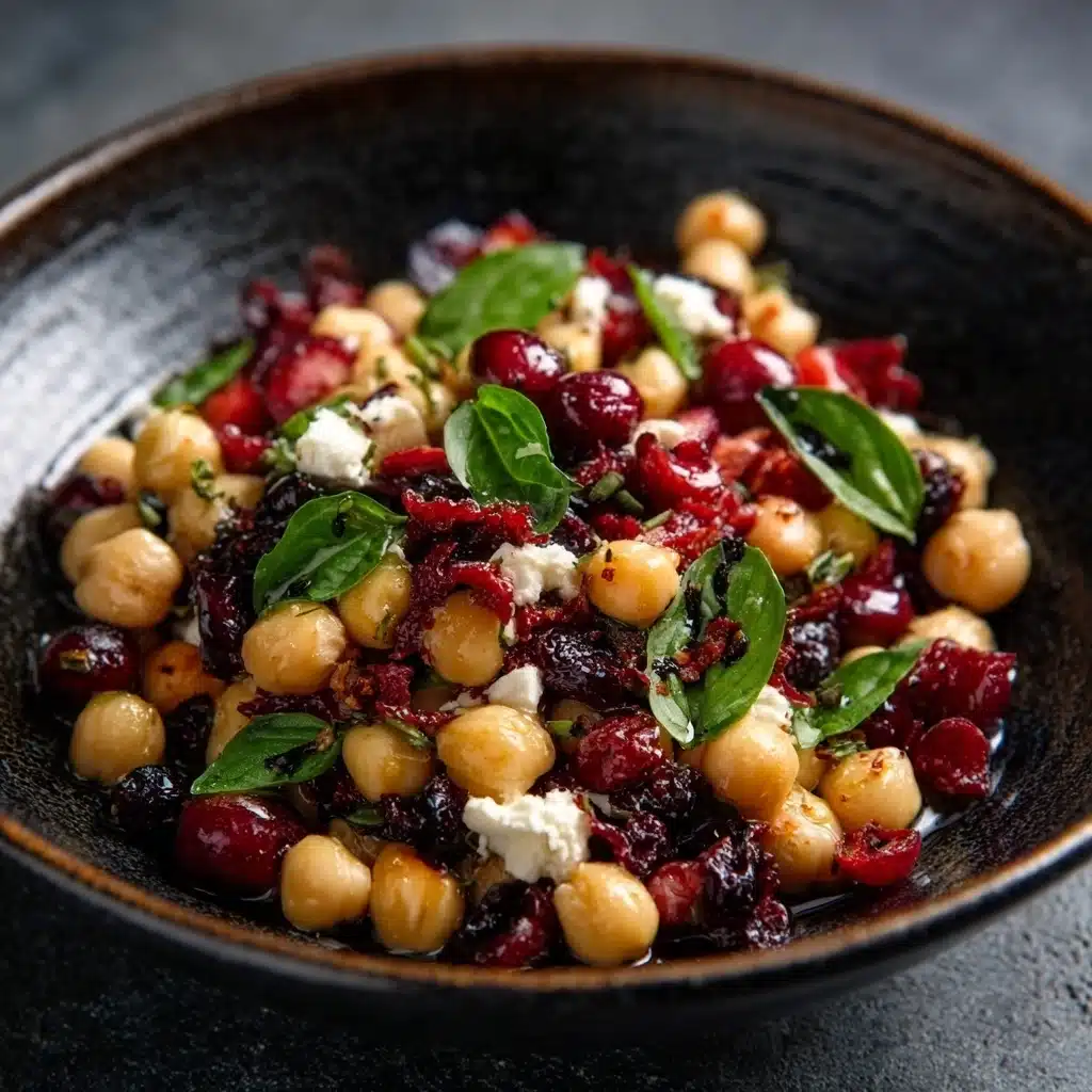 Feta & Cranberry Chickpeas with Lemon Vinaigrette Recipe - Recipe Image