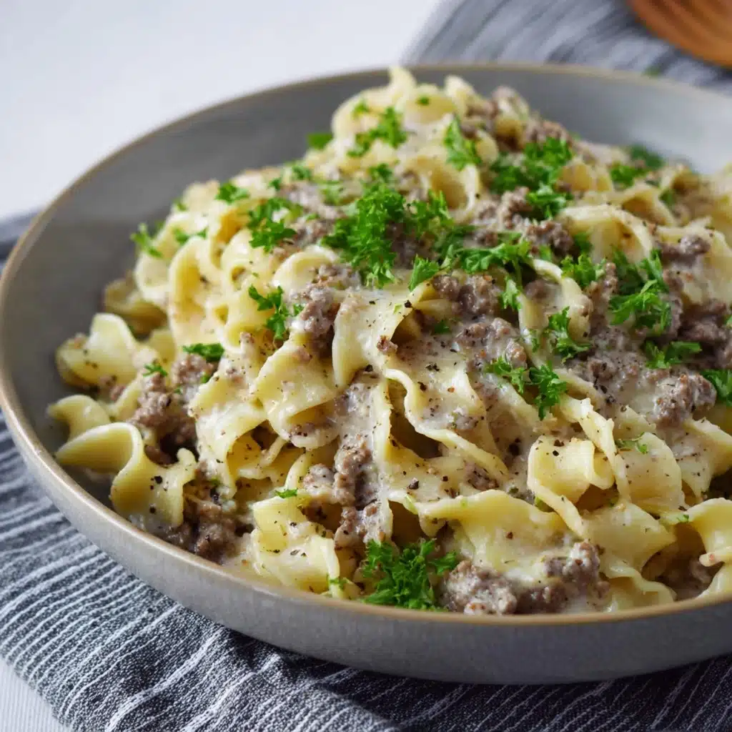 The Best Hamburger Stroganoff Recipe - Recipe Image