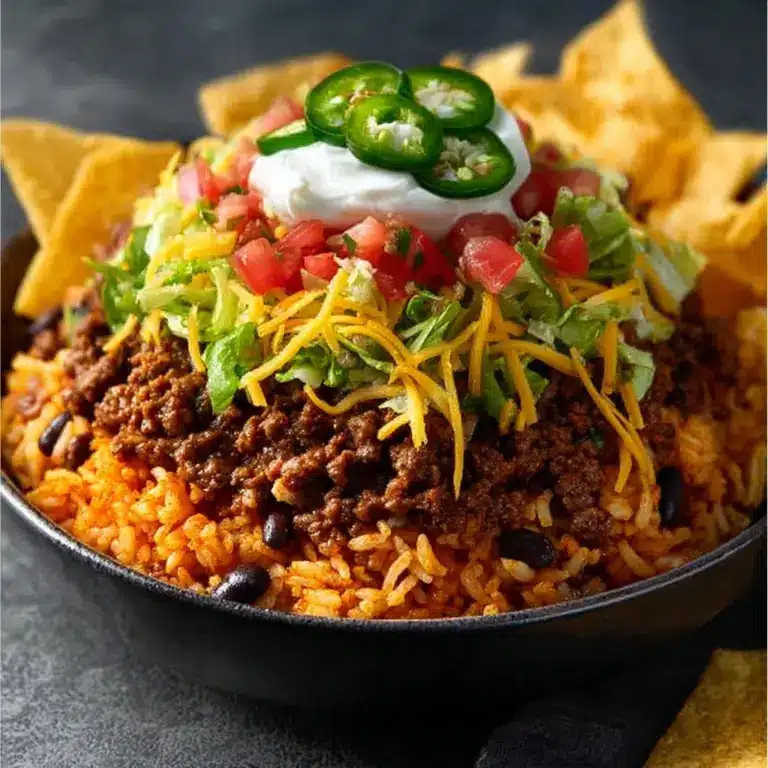 Taco Rice Bowl with Doritos Recipe