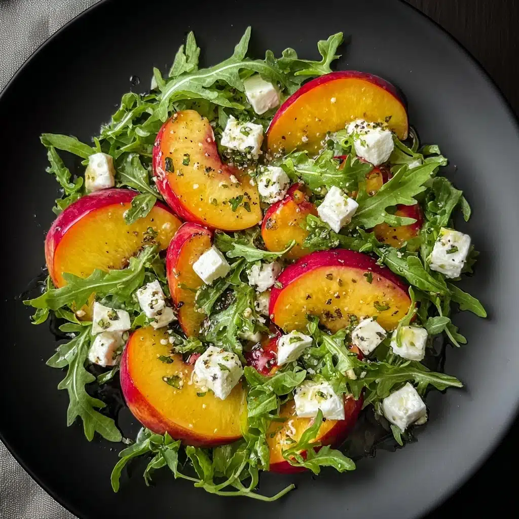 Simple Peach Feta Salad Recipe - Recipe Image