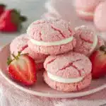 Soft Strawberry Cake Mix Sandwich Cookies Recipe