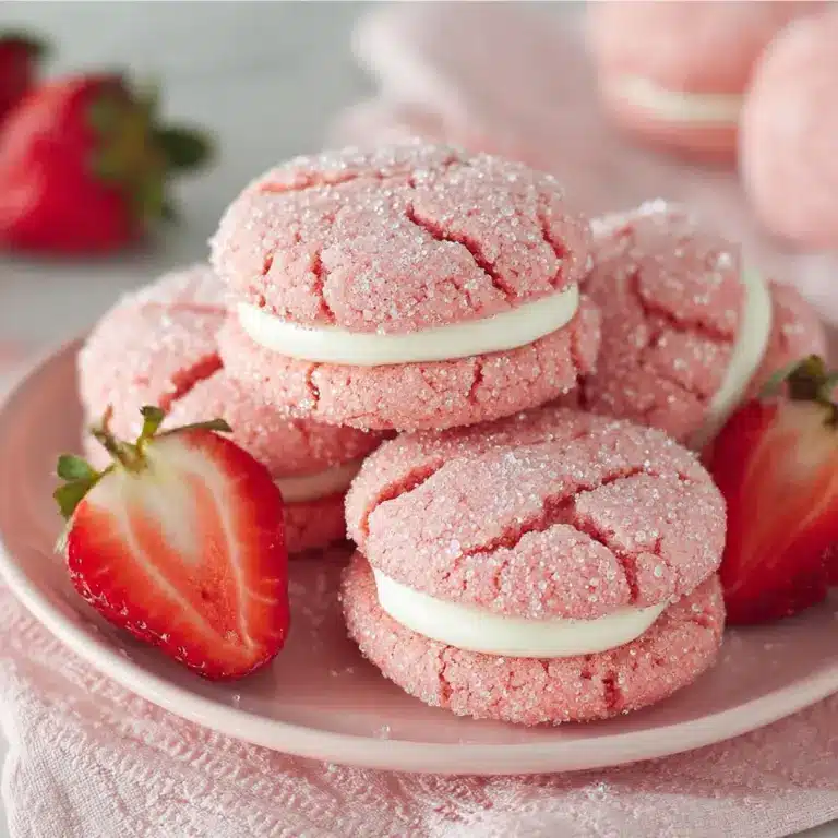 Soft Strawberry Cake Mix Sandwich Cookies Recipe