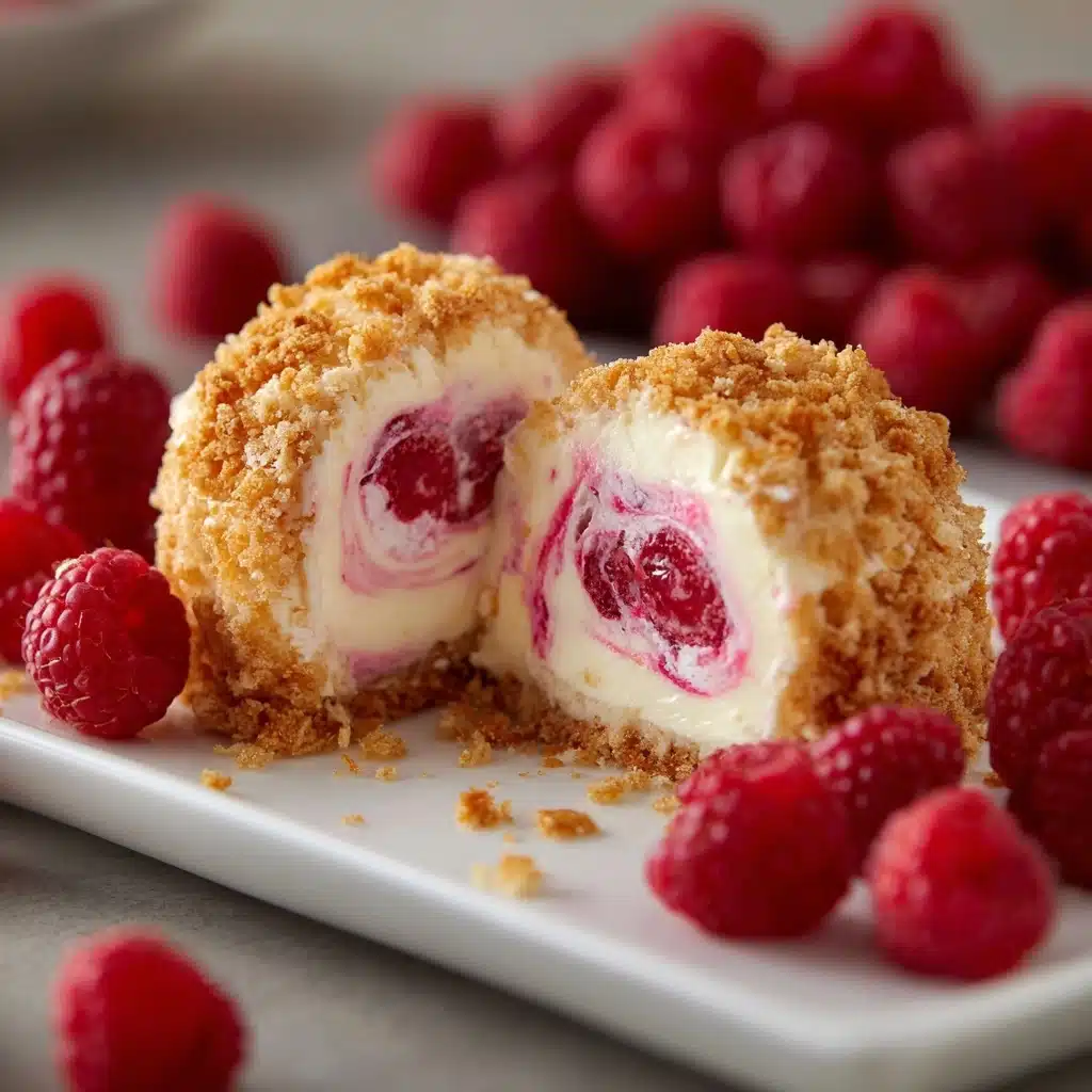 Raspberry No Bake Cheesecake Bites Recipe - Recipe Image