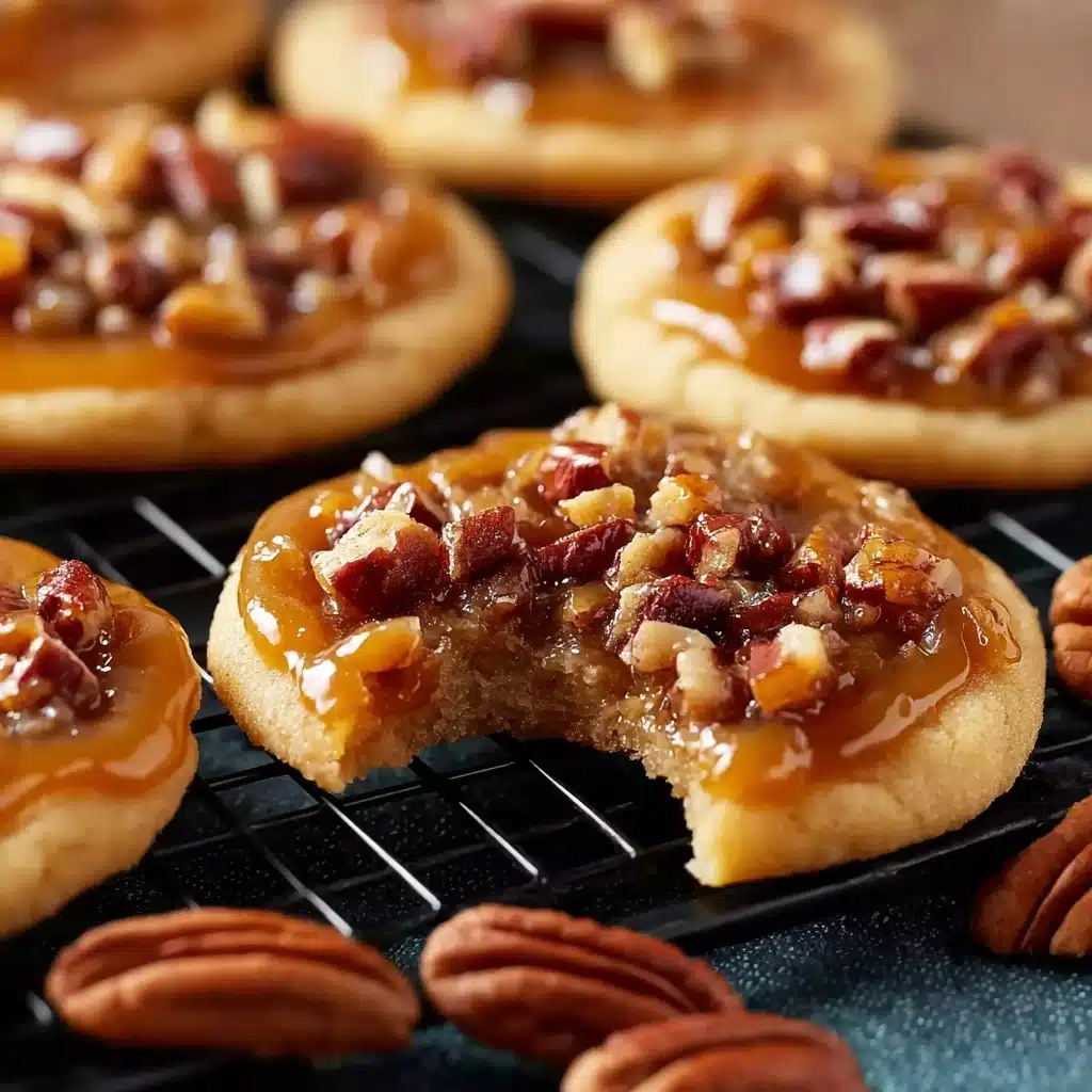 Chewy Pecan Pie Cookies with Caramelized Filling Recipe - Recipe Image