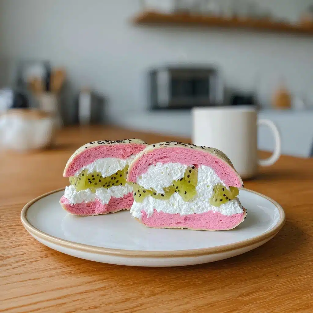 Raspberry Pistachio Sourdough Bagels Recipe - Recipe Image