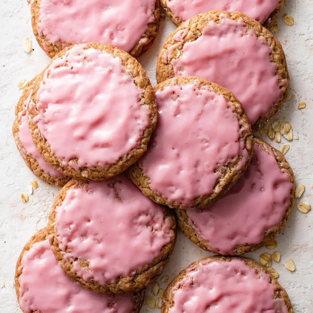 Strawberry Iced Oatmeal Cookies Recipe