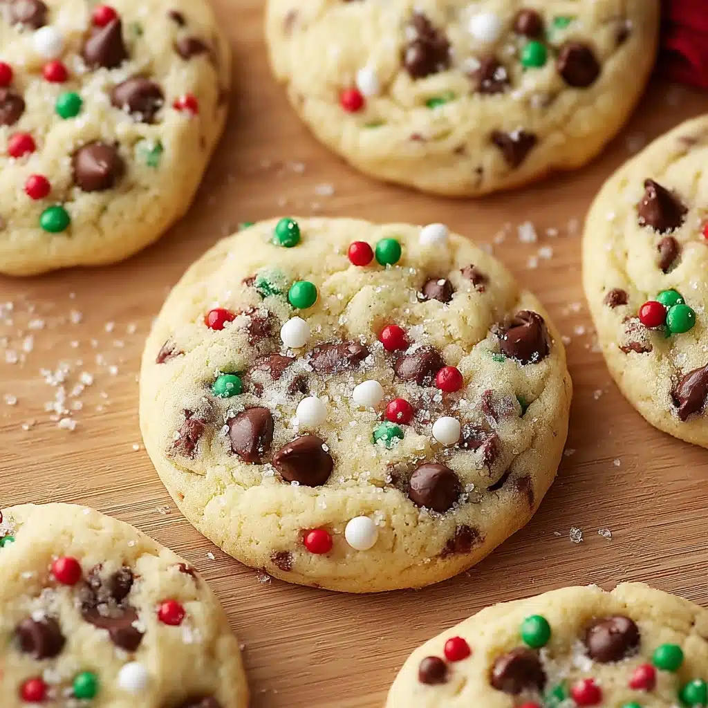 Cake Mix Chocolate Chip Santa Cookies Recipe - Recipe Image