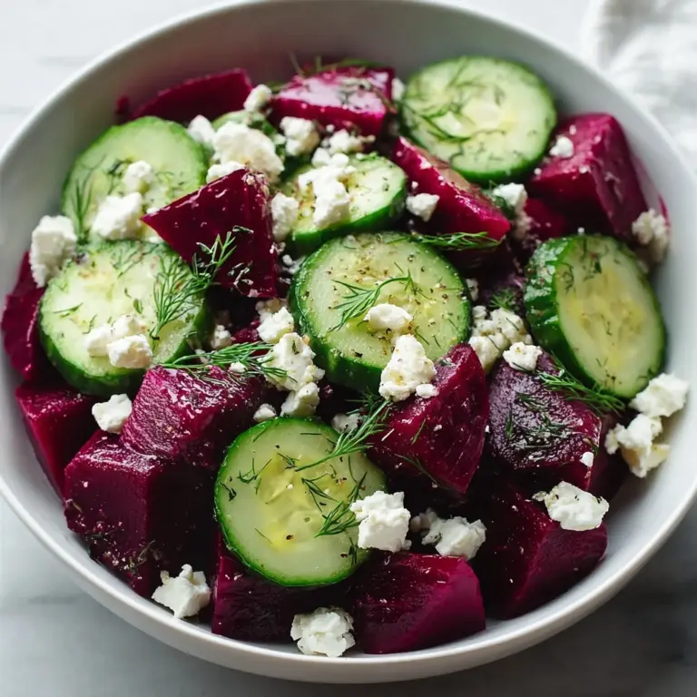 Beet Salad with Feta, Cucumbers, and Dill Recipe
