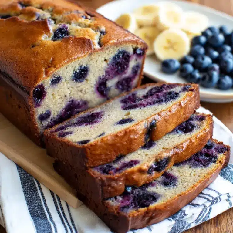 Blueberry Cinnamon Swirl Banana Bread Recipe