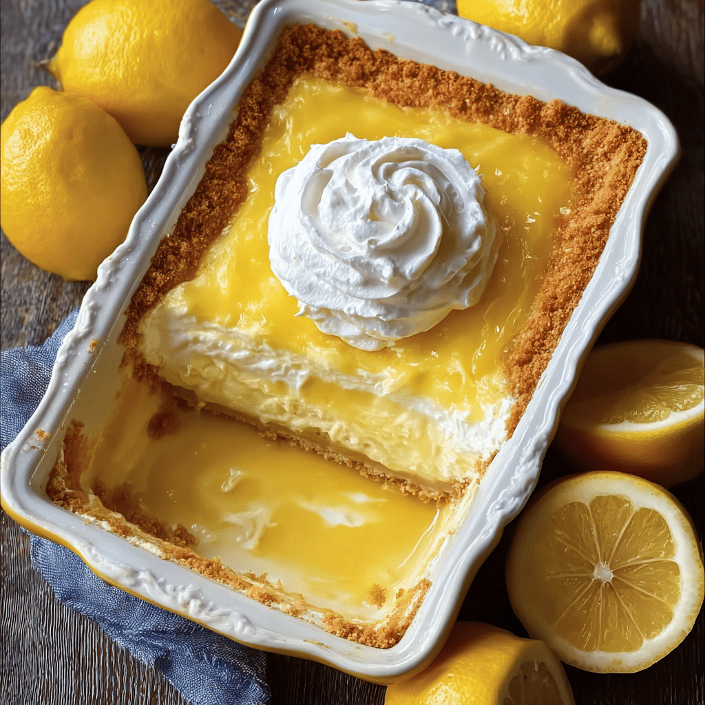 4-Ingredient Lemon Cream Cheese Dump Cake Recipe - Recipe Image