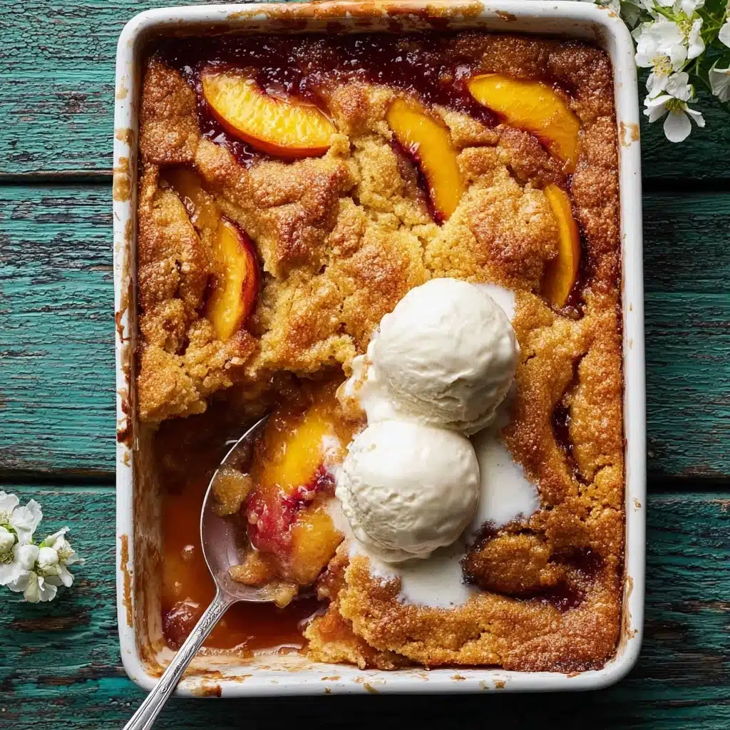 Old School Easy Brown Sugar Peach Cobbler Recipe - Recipe Image