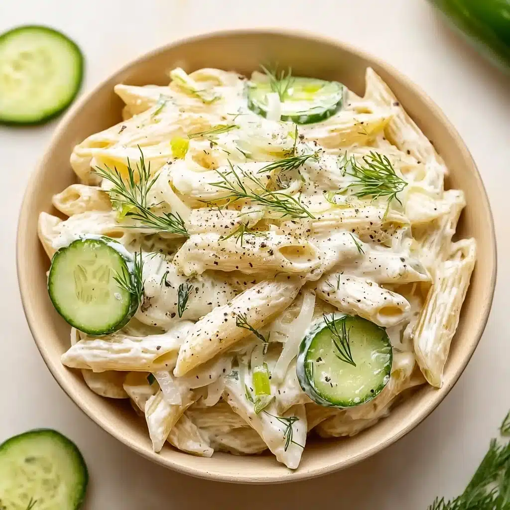 Healthy Cucumber Pasta Salad Recipe - Recipe Image