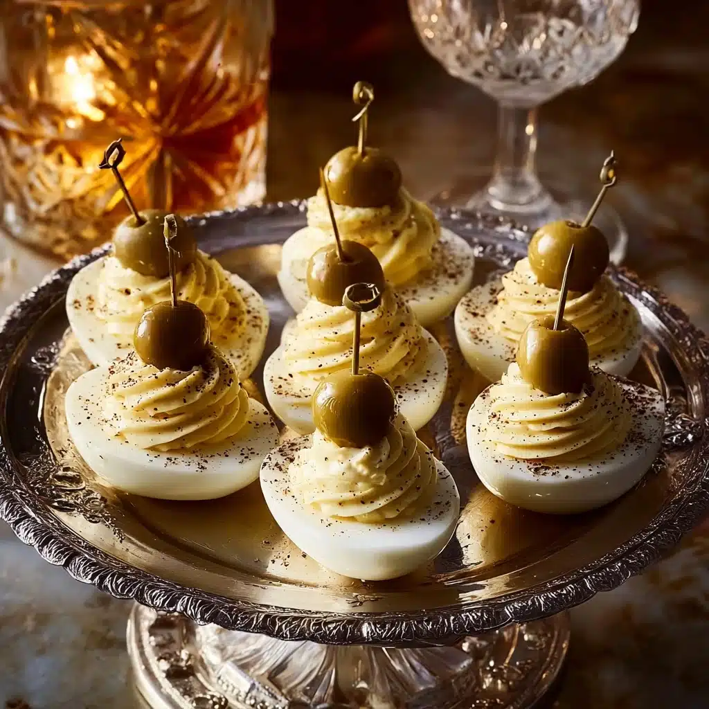 Dirty Martini Deviled Eggs Recipe - Recipe Image