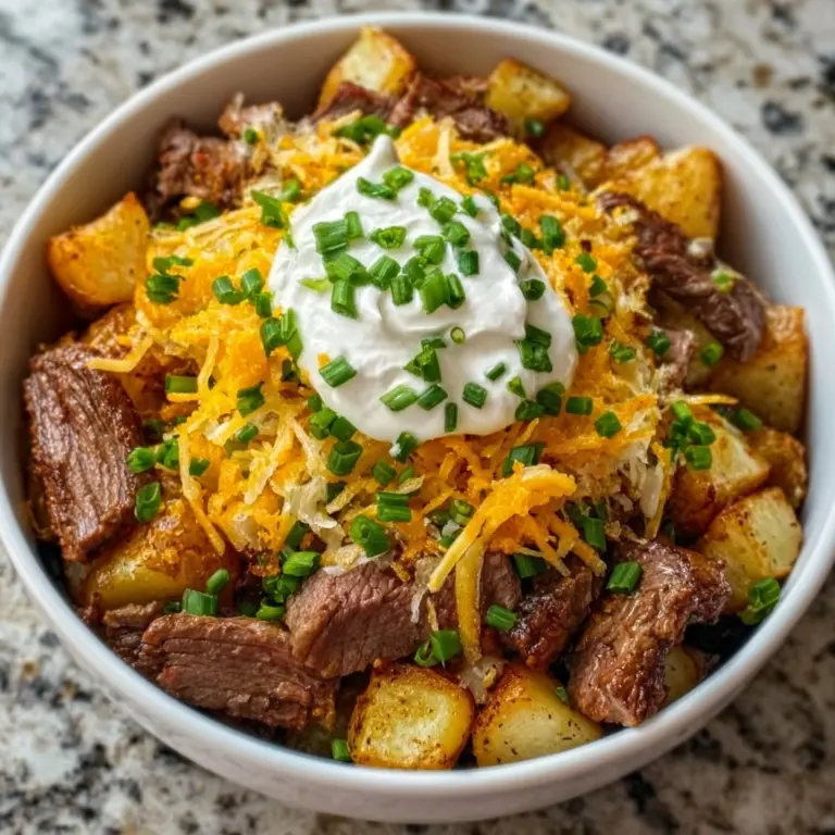 Crockpot Loaded Steak and Potato Bake Recipe