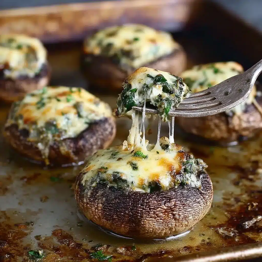 Spinach and Cheese Stuffed Portobello Mushroom Recipe - Recipe Image