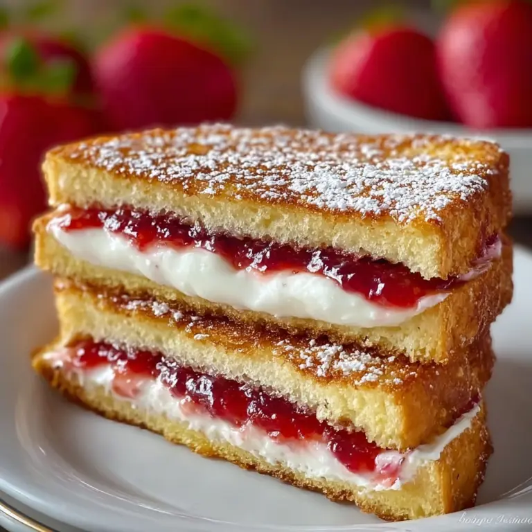 Fried Strawberry Cheesecake Sandwiches Recipe