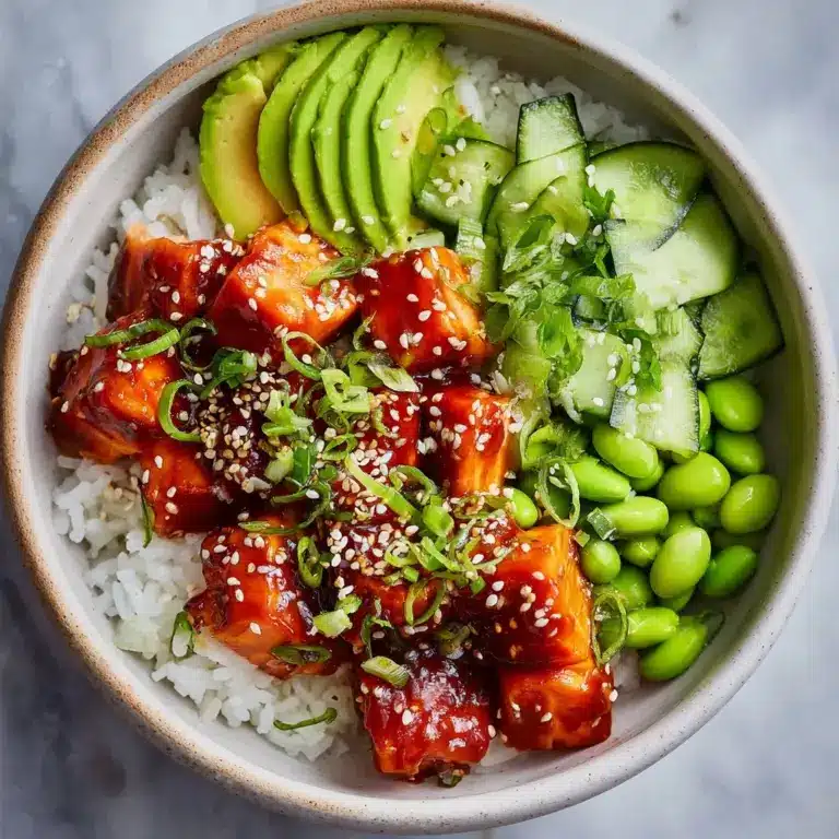 Honey Sriracha Salmon Bowls Recipe