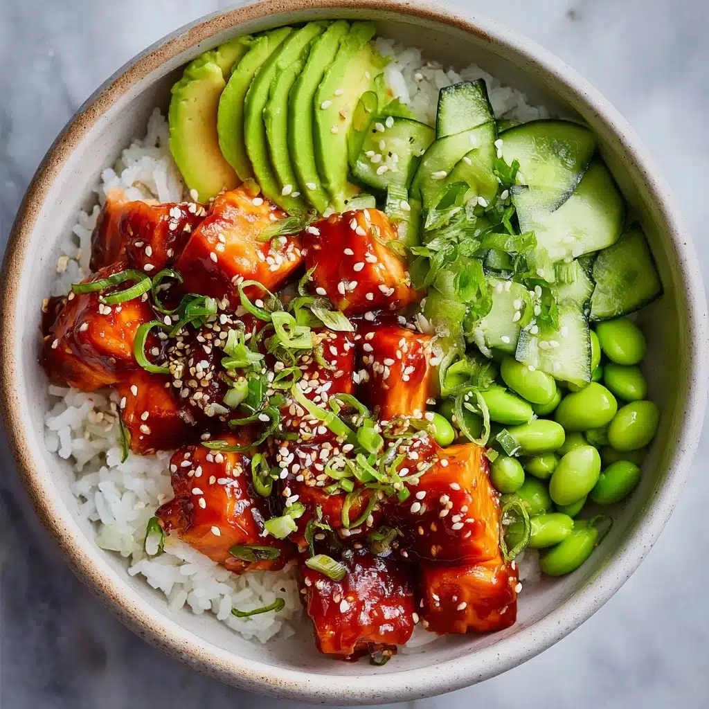 Honey Sriracha Salmon Bowls Recipe - Recipe Image