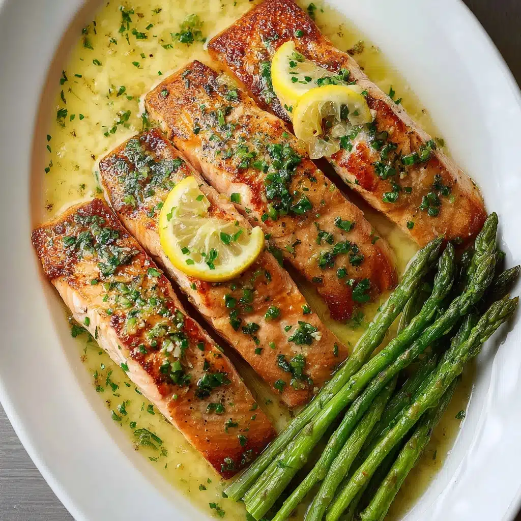 Salmon with Garlic Lemon Butter Sauce Recipe - Recipe Image