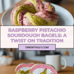 Raspberry Pistachio Sourdough Bagels Recipe