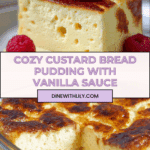 Custard Bread Pudding with Vanilla Sauce Recipe