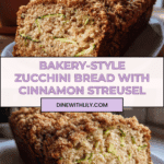 Cinnamon Streusel Topped Zucchini Bread Bakery Style Recipe