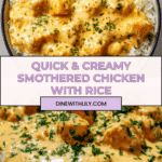Quick and Easy Creamy Smothered Chicken and Rice Recipe