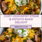 Crockpot Loaded Steak and Potato Bake Recipe