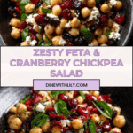 Feta & Cranberry Chickpeas with Lemon Vinaigrette Recipe