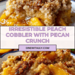 Best Peach Cobbler Recipe with Brown Sugar Pecan Crust Recipe