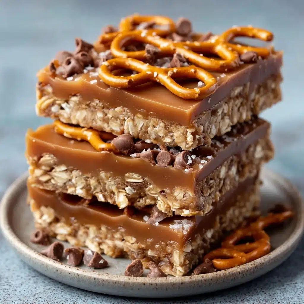 Caramel Pretzel Crack Bars Recipe - Recipe Image