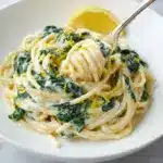 EASY LEMON RICOTTA PASTA & SPINACH Recipe
