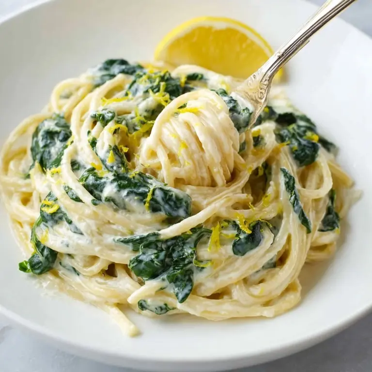 EASY LEMON RICOTTA PASTA & SPINACH Recipe
