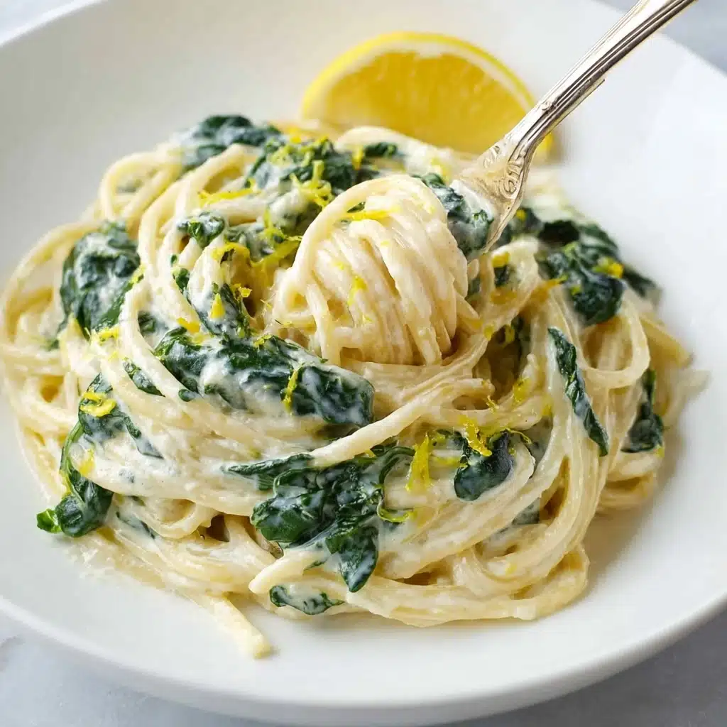 EASY LEMON RICOTTA PASTA & SPINACH Recipe