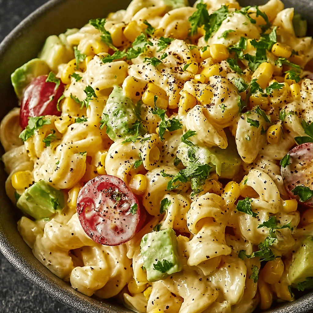 Mexican Street Corn Pasta Salad is a must-try dish! Recipe - Recipe Image