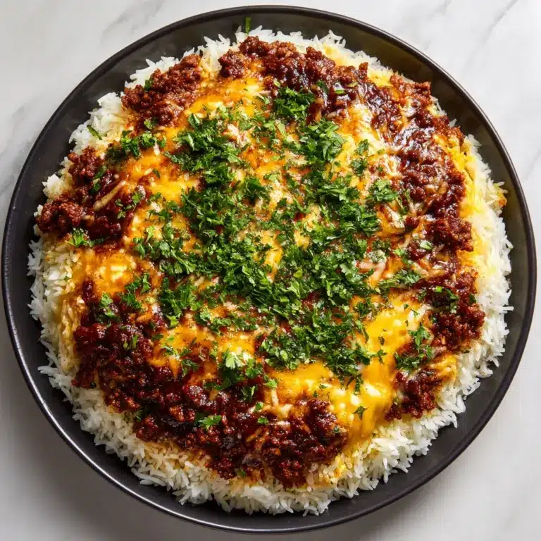 Rice Skillet with Cheddar Parmesan Sauce Recipe