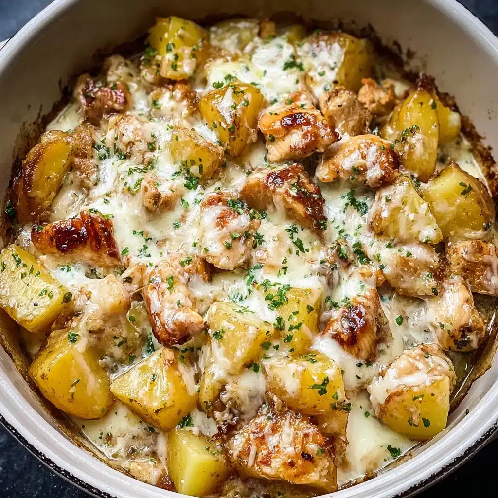 Slow Cooker Garlic Parmesan Chicken and Potatoes Recipe - Recipe Image