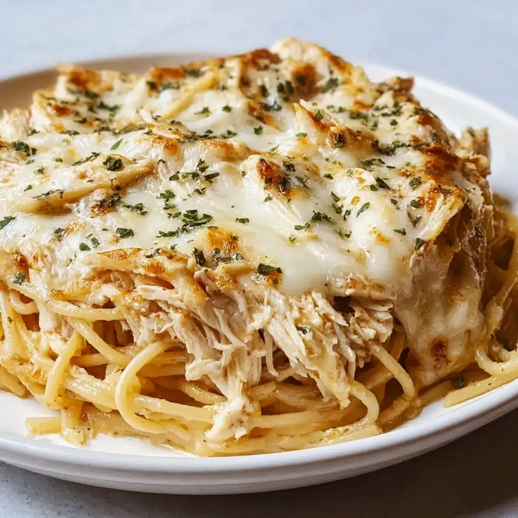 Easy Crockpot Garlic Parmesan Chicken Pasta Recipe - Recipe Image