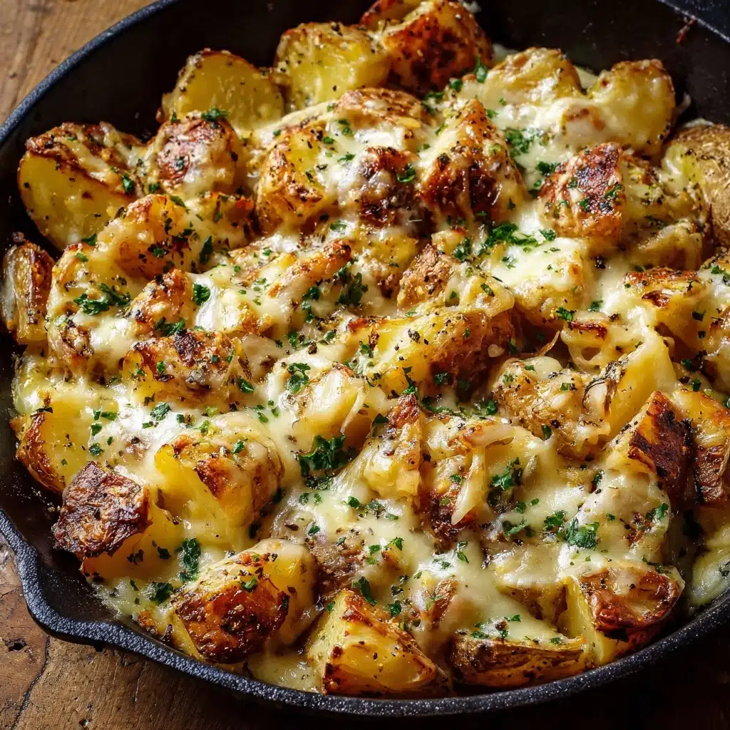 Crockpot Garlic Parmesan Chicken and Potatoes Skillet Recipe - Recipe Image