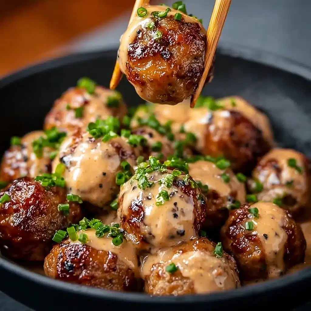 Korean BBQ Meatballs with Spicy Mayo Dip Recipe - Recipe Image