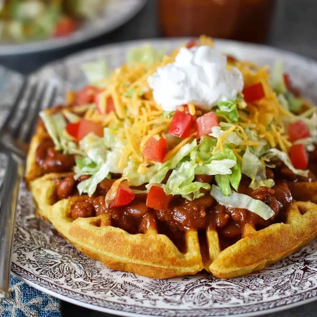 Cornbread Waffles with Chili and Fixins’ Recipe