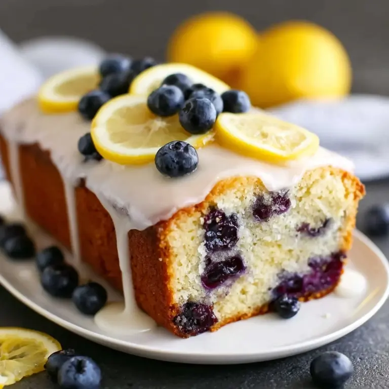 Lemon Blueberry Loaf with Lemon Glaze Recipe