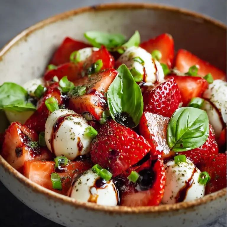 Balsamic Strawberry Caprese Salad Recipe