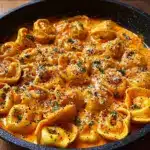 One-Pot Spicy Garlic Butter Chicken Tortellini Recipe
