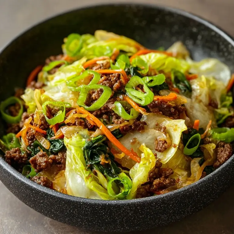 Chinese Ground Beef and Cabbage Stir Fry Recipe